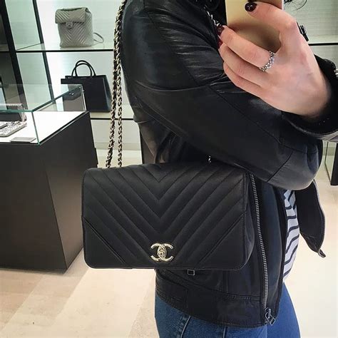 Chanel Chevron Statement Bag 